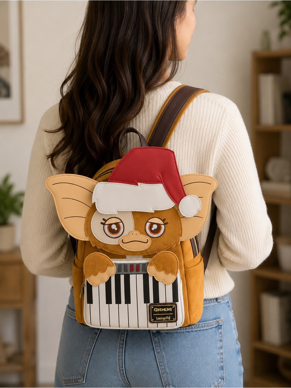 Gremlins Gizmo Holiday Cosplay with Removable Hat Mini Backpack NWT
